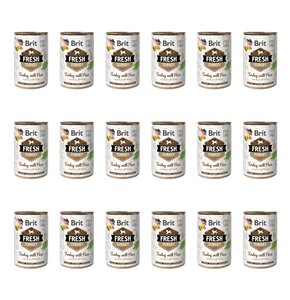 Karma dla psa BRIT Fresh Indyk z groszkiem 18 x 400 g
