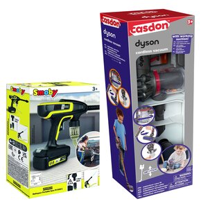 Zabawka myjka ciśnieniowa SMOBY Kärcher 7600360901 + Zabawka odkurzacz CASDON Dyson Cordless Vacuum