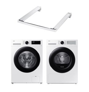 Pralka SAMSUNG WW80CGC04DAE AI Energy Mode EcoBubble 8kg 1400 obr StayClean, Digital Inverter + Suszarka SAMSUNG DV5000D DV90DG52A0AH z pompą ciepła Optimal Dry + Łącznik SAMSUNG SKK-5EW