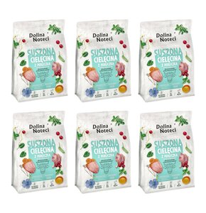 Karma dla psa suszona DOLINA NOTECI Premium dla małych ras z cielęciną i perliczką 6 x 3 kg