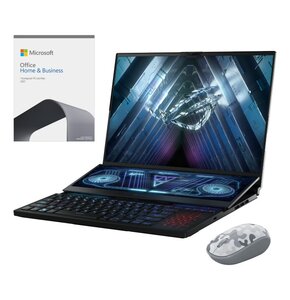 Laptop ASUS ROG Zephyrus Duo 16 GX650PY-NM050X 16 240Hz R9-7945HX 64GB RAM 4TB SSD GeForce RTX4090 + Program MICROSOFT Office Home & Business 2021 PL + Mysz MICROSOFT Bluetooth Arctic Camo