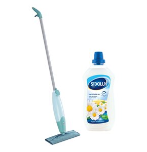 Mop płaski ze spryskiwaczem LEIFHEIT Pico Spray + Płyn do mycia podłóg SIDOLUX Mydło Marsylskie 1000 ml