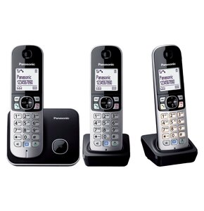Zestaw telefonów PANASONIC KX-TG6812 PDB + Słuchawka PANASONIC KX-TGA681 FXB z Ładowarką (Bez Centralki)