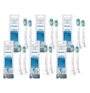 Oryginalne końcówki Philips Sonicare C2 HX 9022/10 Średnio miękkie włókna (12 szt.) (Usuwanie płytki bakteryjnej)
