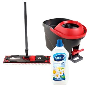 Mop płaski VILEDA Ultramax Turbo XL + Płyn do mycia podłóg SIDOLUX Mydło Marsylskie 1000 ml
