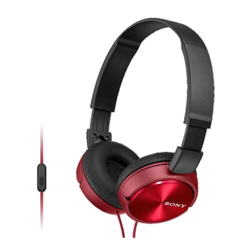 Słuchawki nauszne SONY MDRZX310APR z mikrofonem Czerwony