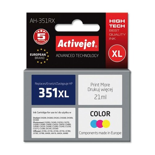 Tusz ACTIVEJET do HP 351 XL CB338EE Kolorowy 21 ml AH-351RX