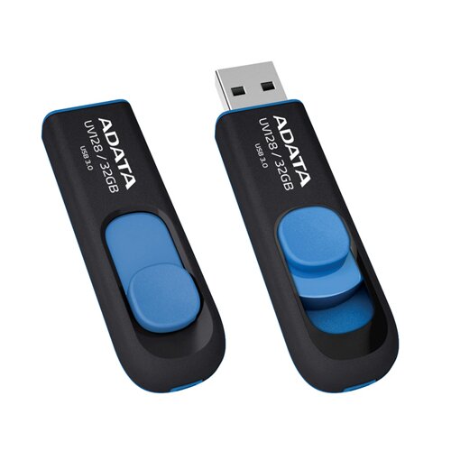 Pendrive ADATA UV128 32GB, USB 3.2 Gen. 1 (USB 3.0), Odczyt 40 Mb/s, Zapis 25 Mb/s