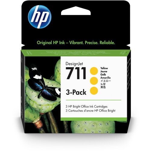 Tusz HP 711 Żółty 87 ml CZ136A