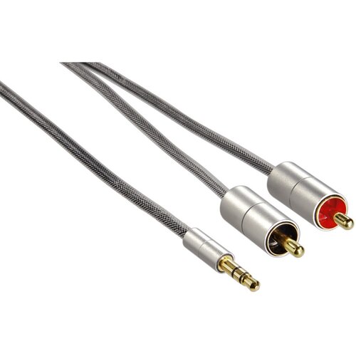 Kabel 3.5 Jack wtyk - 2 x Cinch Alu line HAMA 2 m