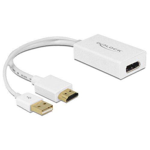 Adapter DisplayPort - HDMI/USB DELOCK 0.24 m