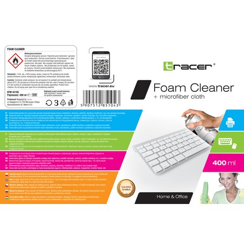 Pianka TRACER do plastiku 400 ml + Mikrofibra