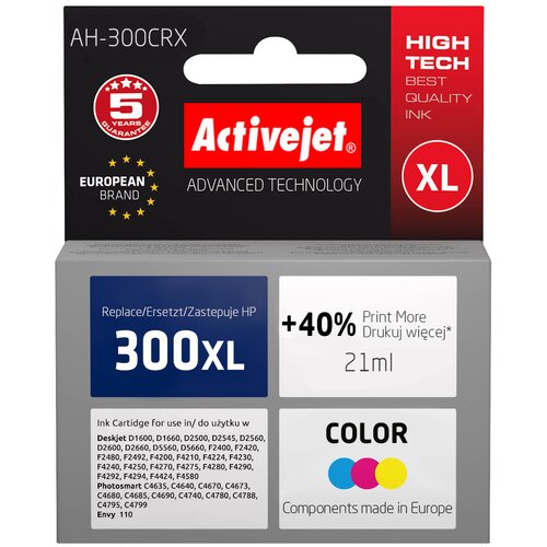 Tusz ACTIVEJET do HP 300 XL CC644EE Kolorowy 21 ml AH-300CRX