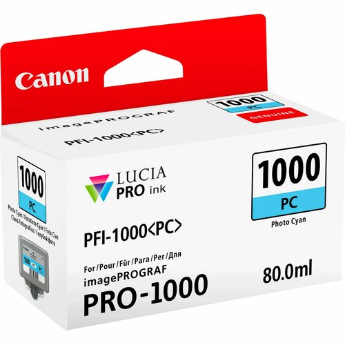 Tusz CANON PFI-1000 PC Błękitny 80 ml 0550C001