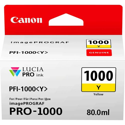 Tusz CANON PFI-1000 Żółty 80 ml 0549C001