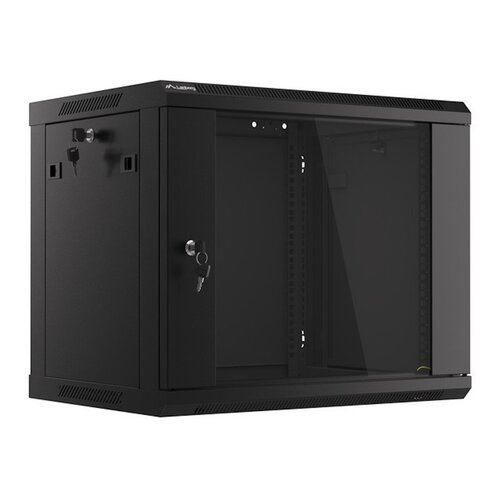 Szafa RACK LANBERG 19" 9U WF01-6409-10B 600 x 450 mm, Wisząca Czarny