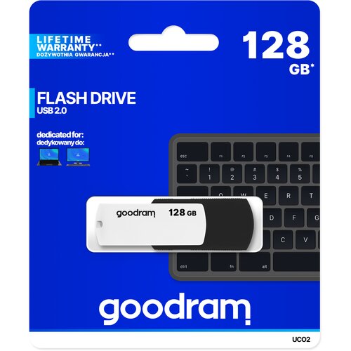 Pendrive GOODRAM UCO2 USB 2.0 128GB Czarno-biały