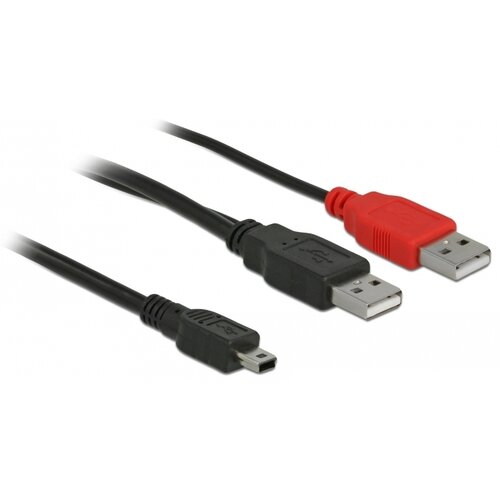 Kabel 2x USB - Mini USB DELOCK 0.3 m