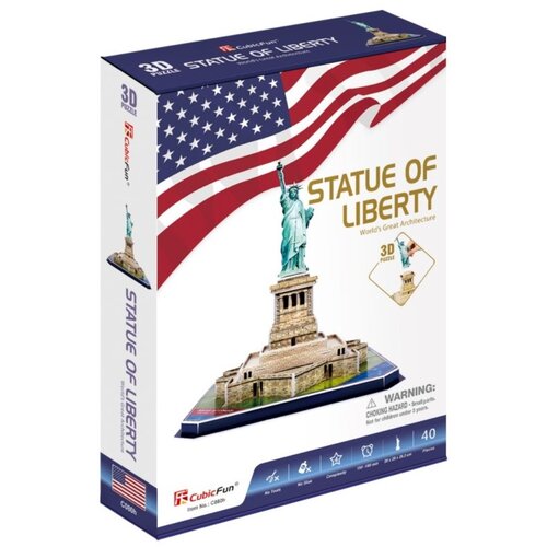 Puzzle 3D CUBIC FUN Budowle Świata Statua Wolności C080H (40 elementów)