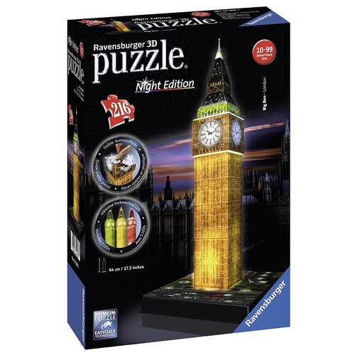 Puzzle 3D RAVENSBURGER Big Ben Nocą (216 elementów)