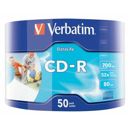 Płyta VERBATIM Extra Protection Printable Wrap Spindel CD-R, 700 MB, 52x (50 szt.)