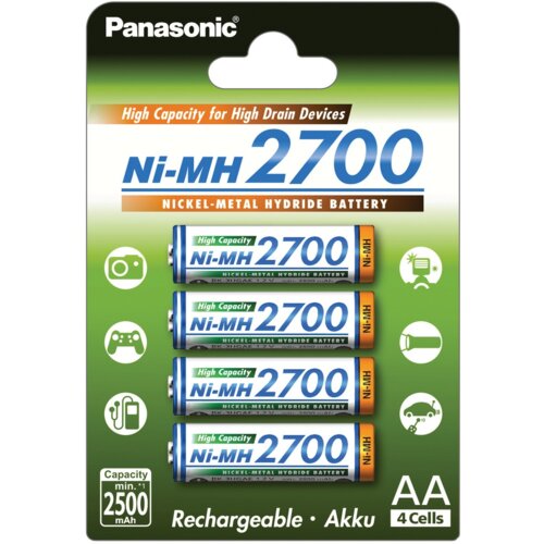 Akumulatorki AA 2700 mAh PANASONIC (4 szt.)