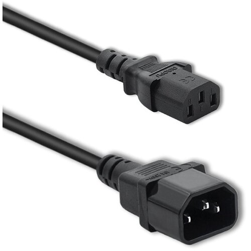 Kabel zasilający IEC 320 C13 - IEC 320 C14 QOLTEC 1.8 m