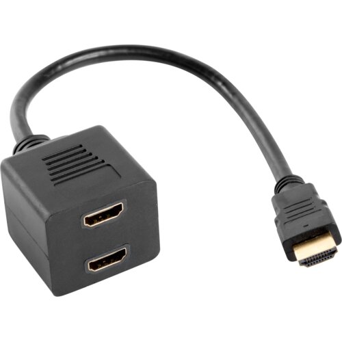 Adapter HDMI - 2 x HDMI LANBERG 0.2 m