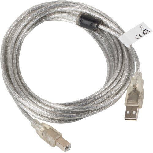 Kabel USB-A - USB-B LANBERG CA-USBA-12CC-0050-TR 5 m