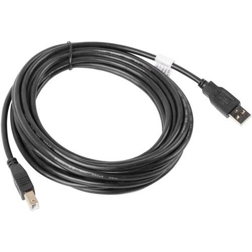 Kabel USB-A - USB-B LANBERG CA-USBA-10CC-0050-BK 5 m