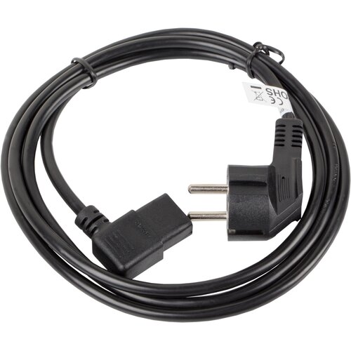 Kabel zasilający Schuko (kątowy) - IEC 320 C13 (kątowy) LANBERG 1.8 m
