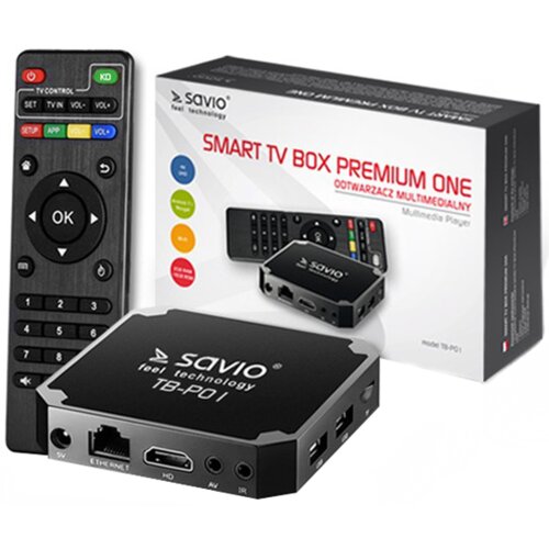 Odtwarzacz multimedialny Savio Smart TV Box TB-P01 Premium One