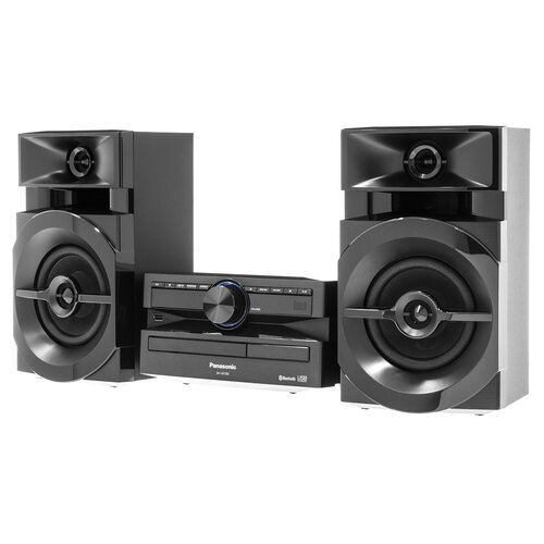 Wieża PANASONIC S.C.-UX100E-K Czarna, Odtw.CD, Bluetooth, USB, Tuner FM, aplikacja MAX Juke, Wbudowany Equalizer
