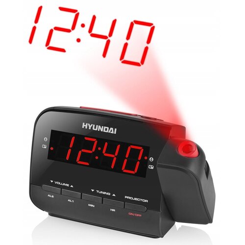 Radiobudzik HYUNDAI RAC481PLL Projektor Czarno-czerwony