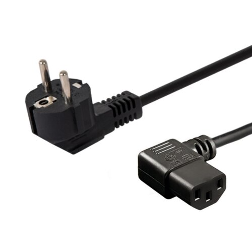 Kabel zasilający Schuko (kątowy) - IEC 320 C13 (kątowy) SAVIO 1.8 m