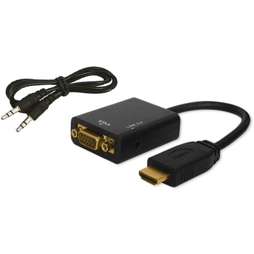 Adapter HDMI - VGA/Jack SAVIO 0.5 m