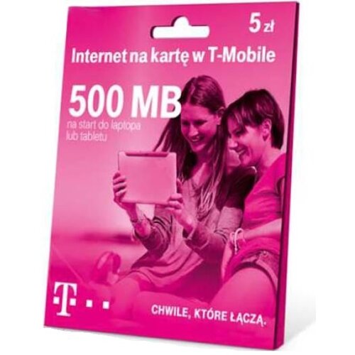 Pakiet startowy T-MOBILE Internet na kartę 500 MB 5zł
