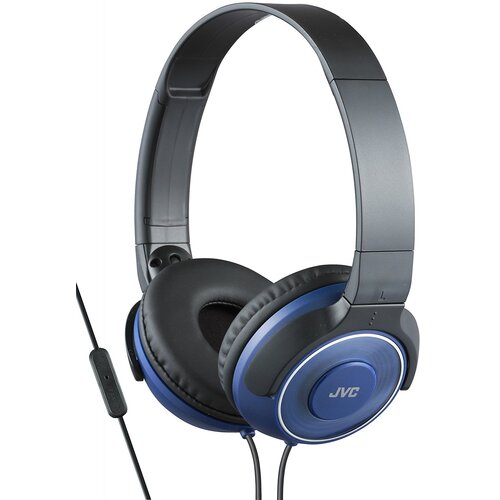 U Słuchawki nauszne JVC HA-SR225-A-E z mikrofonem Czarno-niebieski