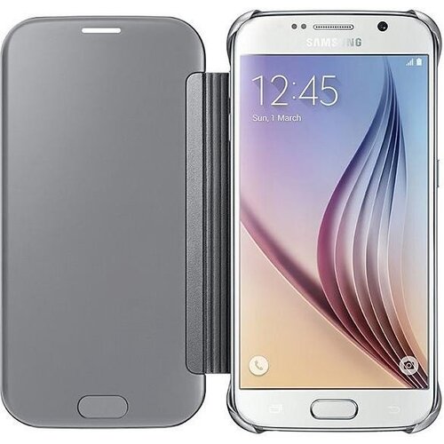 U Etui SAMSUNG do Galaxy S6 Clear View Cover Zero Flat Srebrny