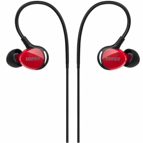 Słuchawki dokanałowe EDIFIER P281 Sport Czarno-czerwony
