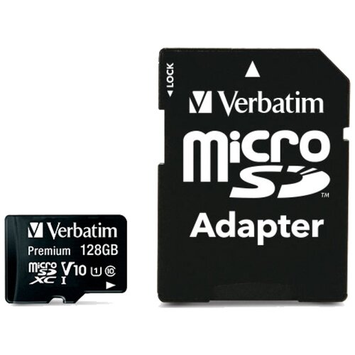 Karta pamięci VERBATIM microSDXC 128GB + Adapter