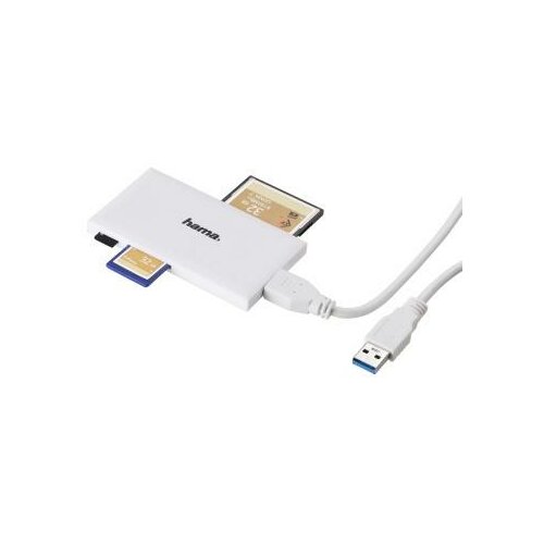 Czytnik Kart HAMA USB 3.0 SD/mSD/CF/MS Biały