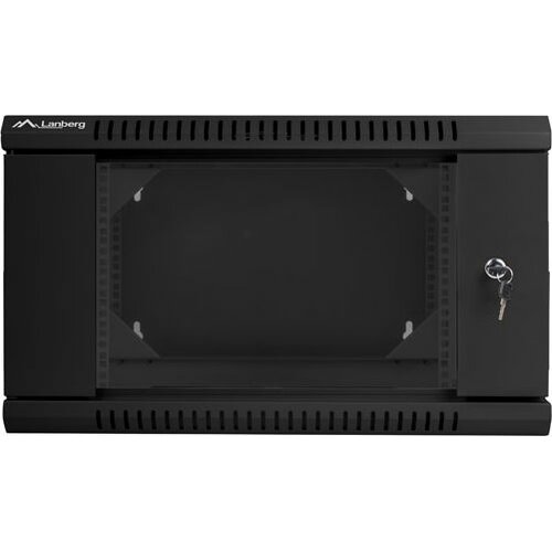 Szafa RACK LANBERG 19" 6U WF02-6606-10B 600 x 600 mm, Wisząca Czarny