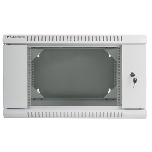 Szafa RACK LANBERG 19" 6U WF02-6606-10S 600 x 600 mm, Wisząca Szary