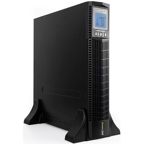 Zasilacz UPS GREENCELL UPS13 RTII 1000VA 900W z wyświetlaczem LCD / Czysta Sinusoida
