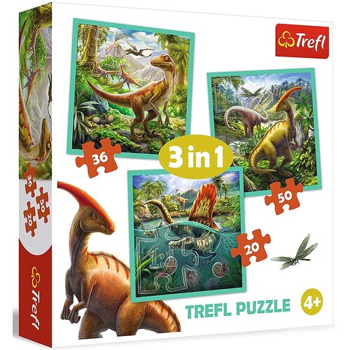 Puzzle TREFL Niezwykły świat dinozaurów 34837 (106 elementów)