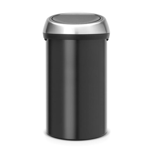 Kosz na śmieci uchylny BRABANTIA Touch Bin izolacja zapachów, przenośny, malowany 60L Czarny