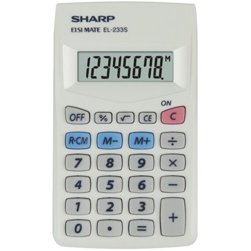 Kalkulator SHARP Handheld Box EL233S Zasilanie bateryjne, 3 pamięci Srebrny
