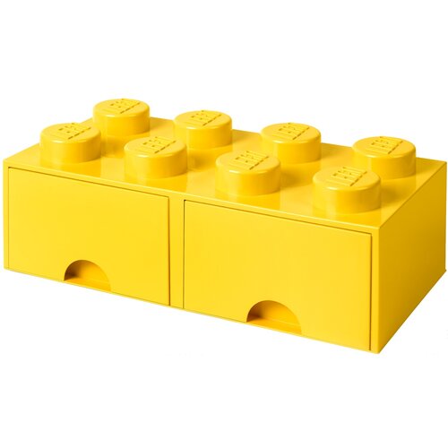 Pojemnik na LEGO z szufladkami Brick 8 Żółty 40061732