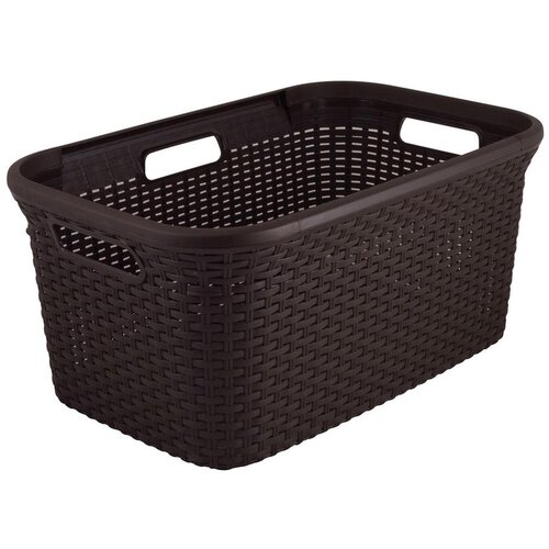 Kosz na pranie CURVER Rattan 45L Ciemnobrązowy